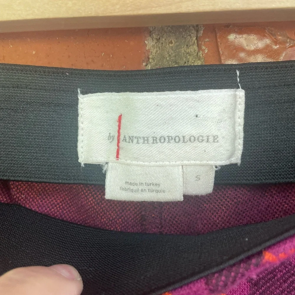 Anthropologie Knit Flare Pants Red Pink Purple Size Small S - Picture 9 of 10